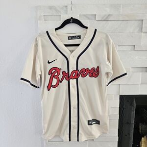 Atlanta Braves Freddie Freeman Majestic Cream Cool Base Player Jersey Size Small